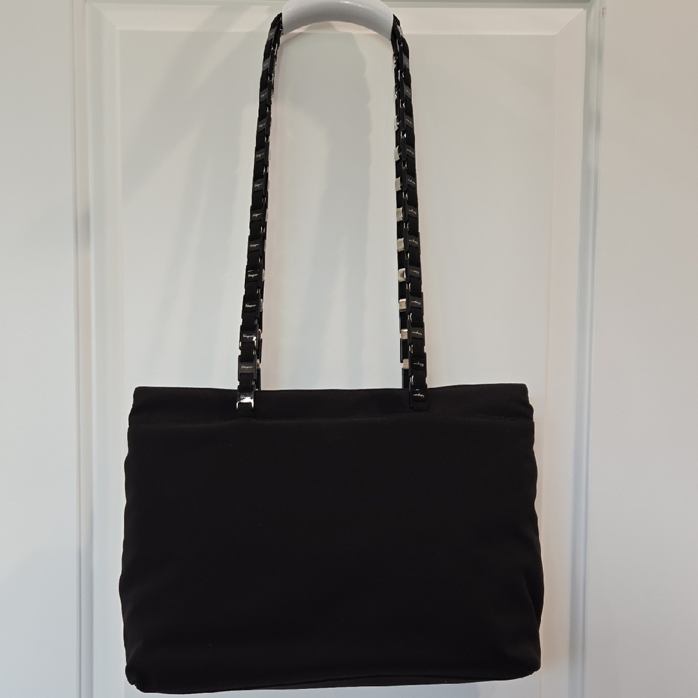 Salvatore Ferragamo Black Satchel Bag